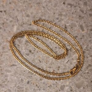 14K Gold Mariner Link Necklace 22"  5g Weight